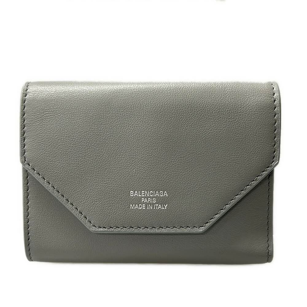 Balenciaga Envelope Mini Wallet Trifold Wallet 786173 Gray Light Blue